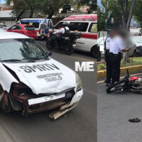 Se registran 2 aparatos accidentes de tránsito en diferentes zonas de Morelia