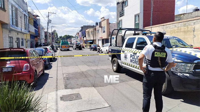 Hombre es asesinado a balazos en la colonia Juárez, en Morelia