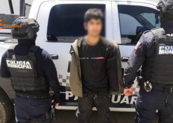 Patrulleros de Pátzcuaro detienen a joven en posición de droga