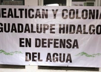 Pobladores de Nealtican exigen frenar extracción de agua hacia Puebla