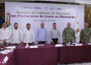 Harfuch y Bedolla encabezan reunión con limoneros en Apatzingán