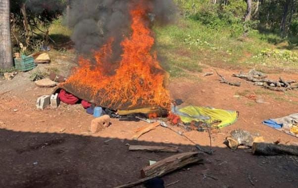 En Uruapan, dos campamentos destruidos y 5 kg de metanfetamina asegurados dentro del Plan Paricutín: SSP