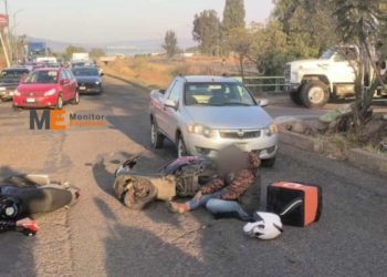 Se registran 2 percances de tránsito en diferentes zonas de Morelia; hay 3 heridos