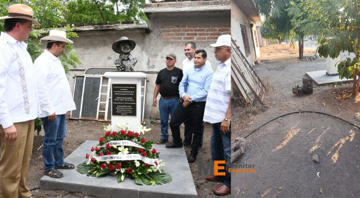 Vandalizan busto en memoria de Hipólito Mora, en La Ruana
