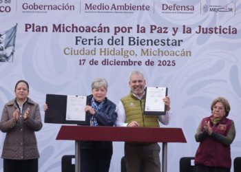 Se refuerza Plan Michoacán; firman Bedolla y Alicia Bárcena acuerdo estratégico por el medio ambiente