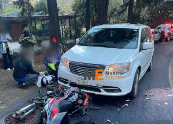 Motociclista queda herido en accidente de tránsito afuera del Balneario Ejidal de Cointzio