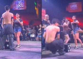 Mujer se vuelve viral tras noquear a un joven de un cachetadón en antro de Veracruz