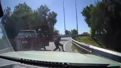 Conductor arrolla a asaltante al intentar huir de robo en autopista de Chile